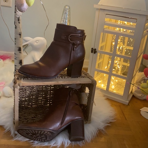 Brown boots ankle boots leather for women - Picture 5 of 11